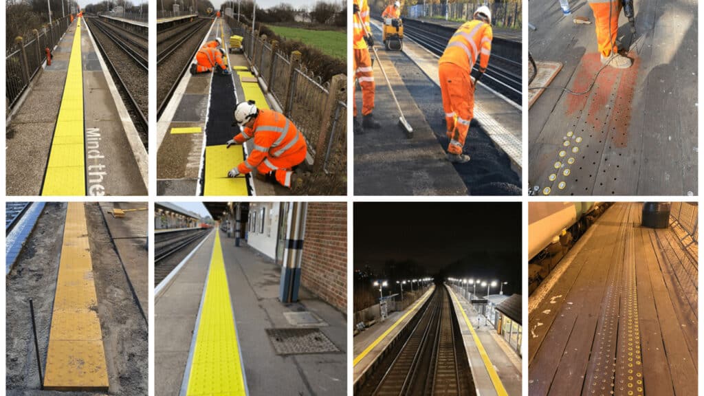 BCM Concluding on Tactile Installation at 100 Platforms Across 43 Stations in the Sussex, Kent and London Area.